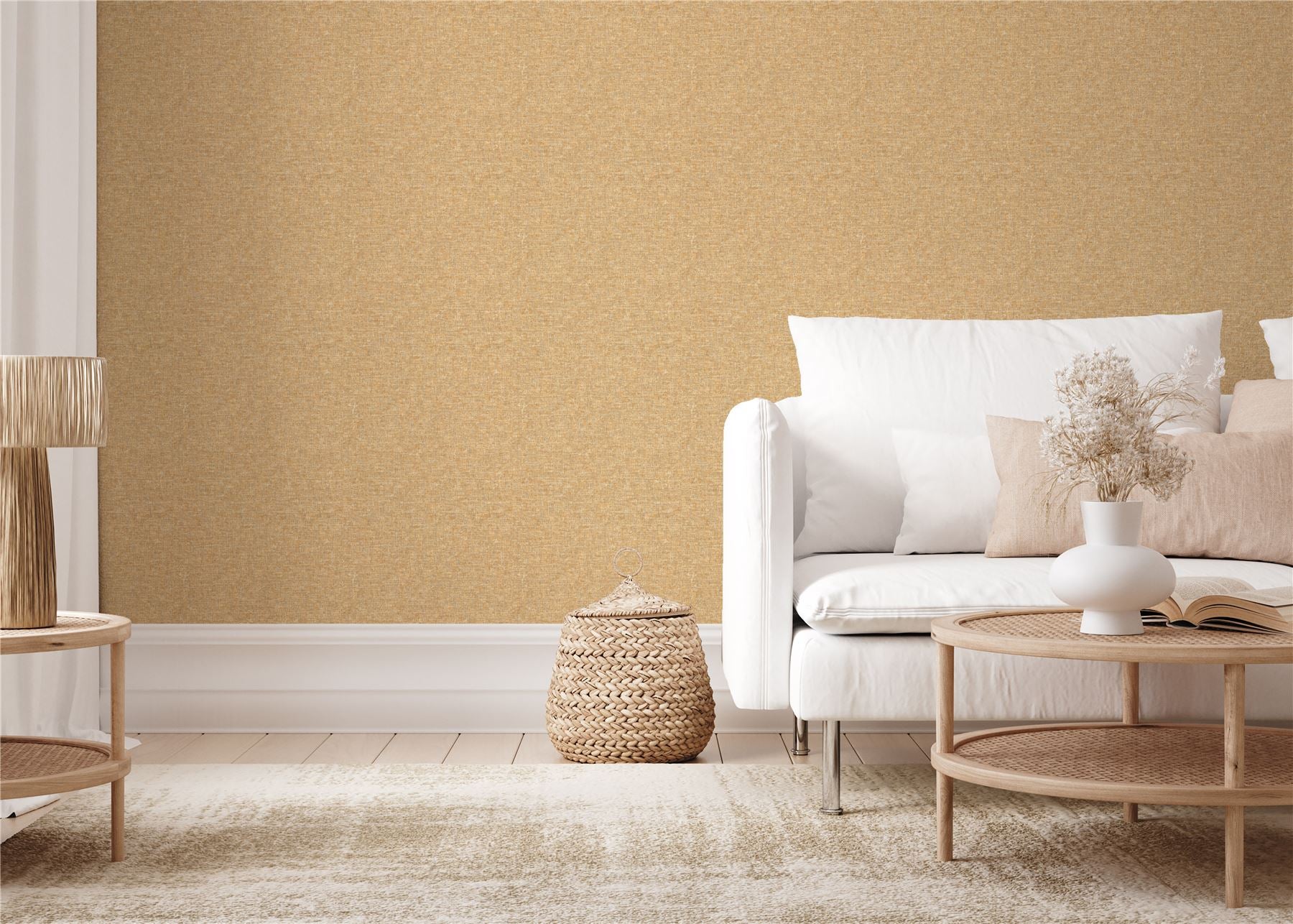 Artisan Weave Ochre Wallpaper