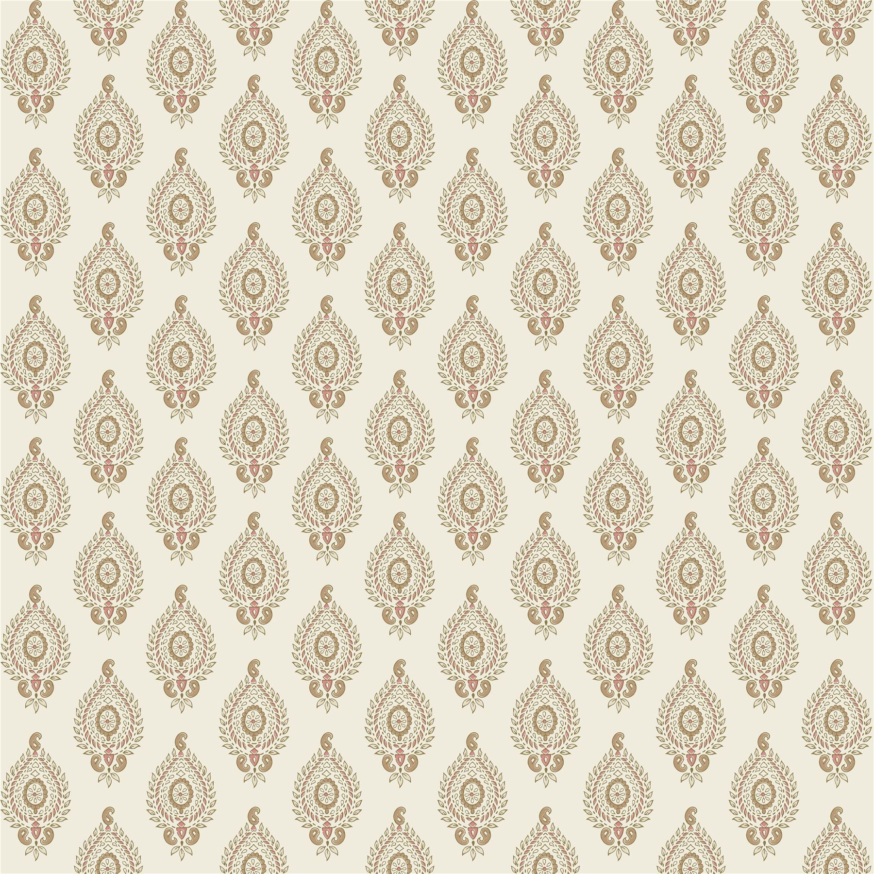 Naya Motif Neutral/Rose Fabric Cut Length