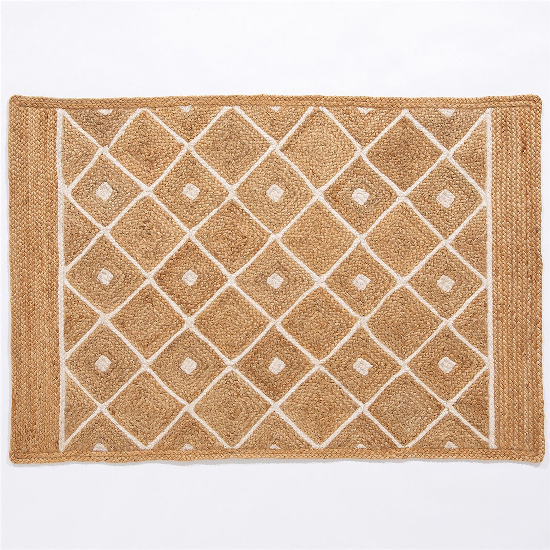 Prestbury Diamond Handbraided Natural Rug