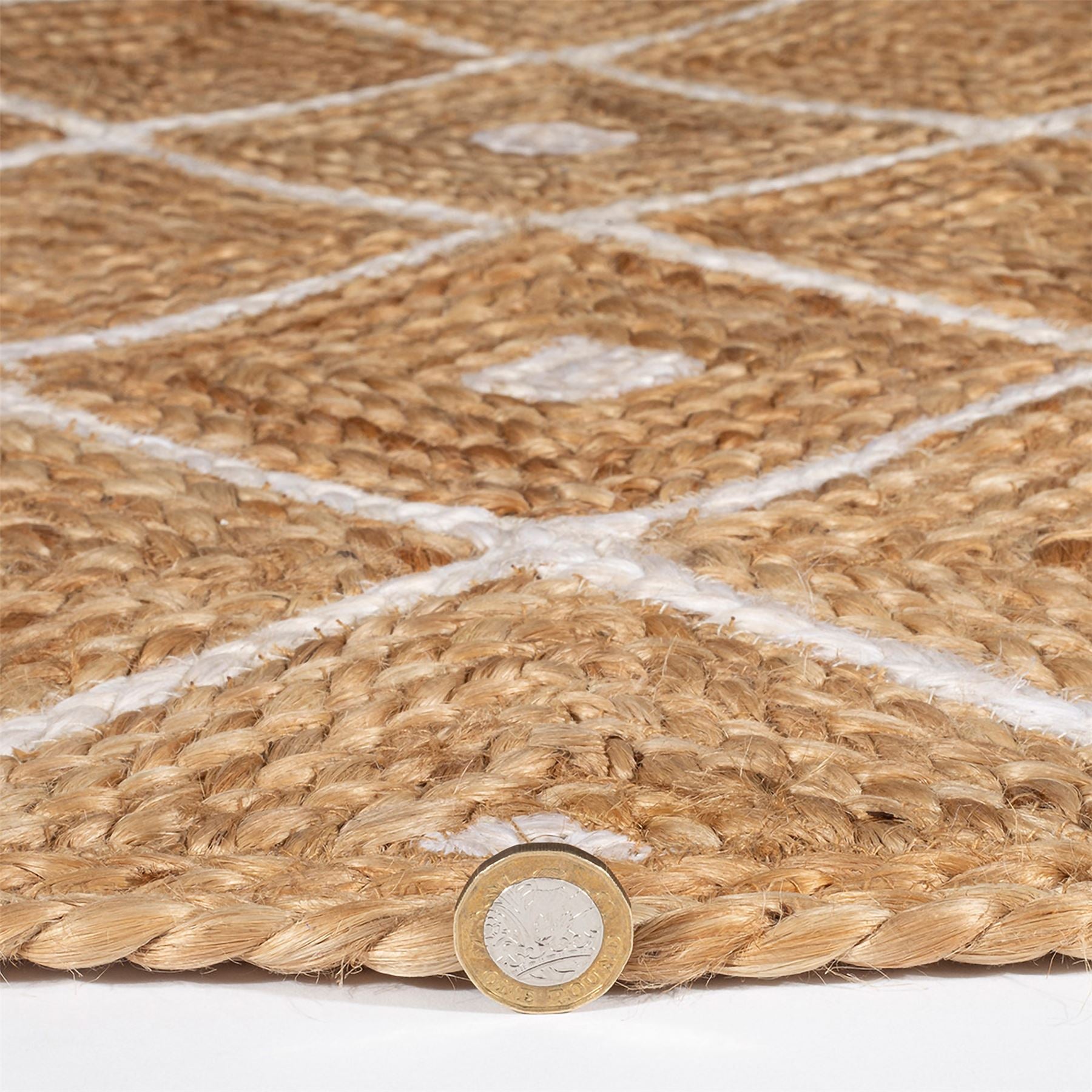 Prestbury Diamond Handbraided Natural Rug