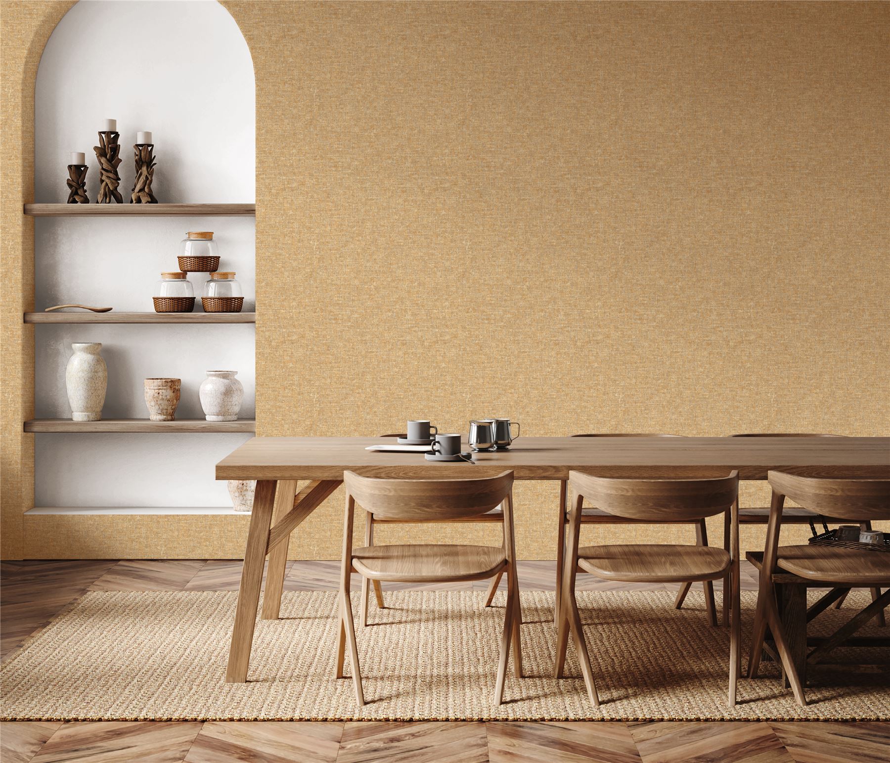 Artisan Weave Ochre Wallpaper