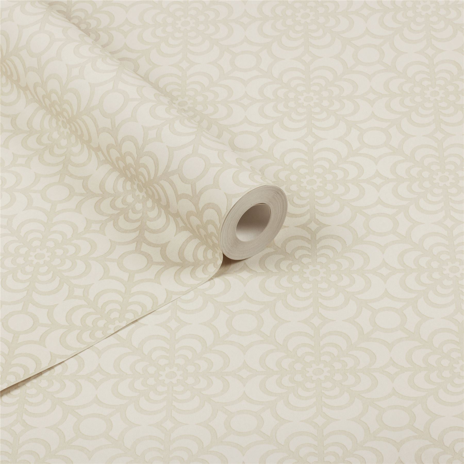 RHS Dandy Floral Ivory Wallpaper