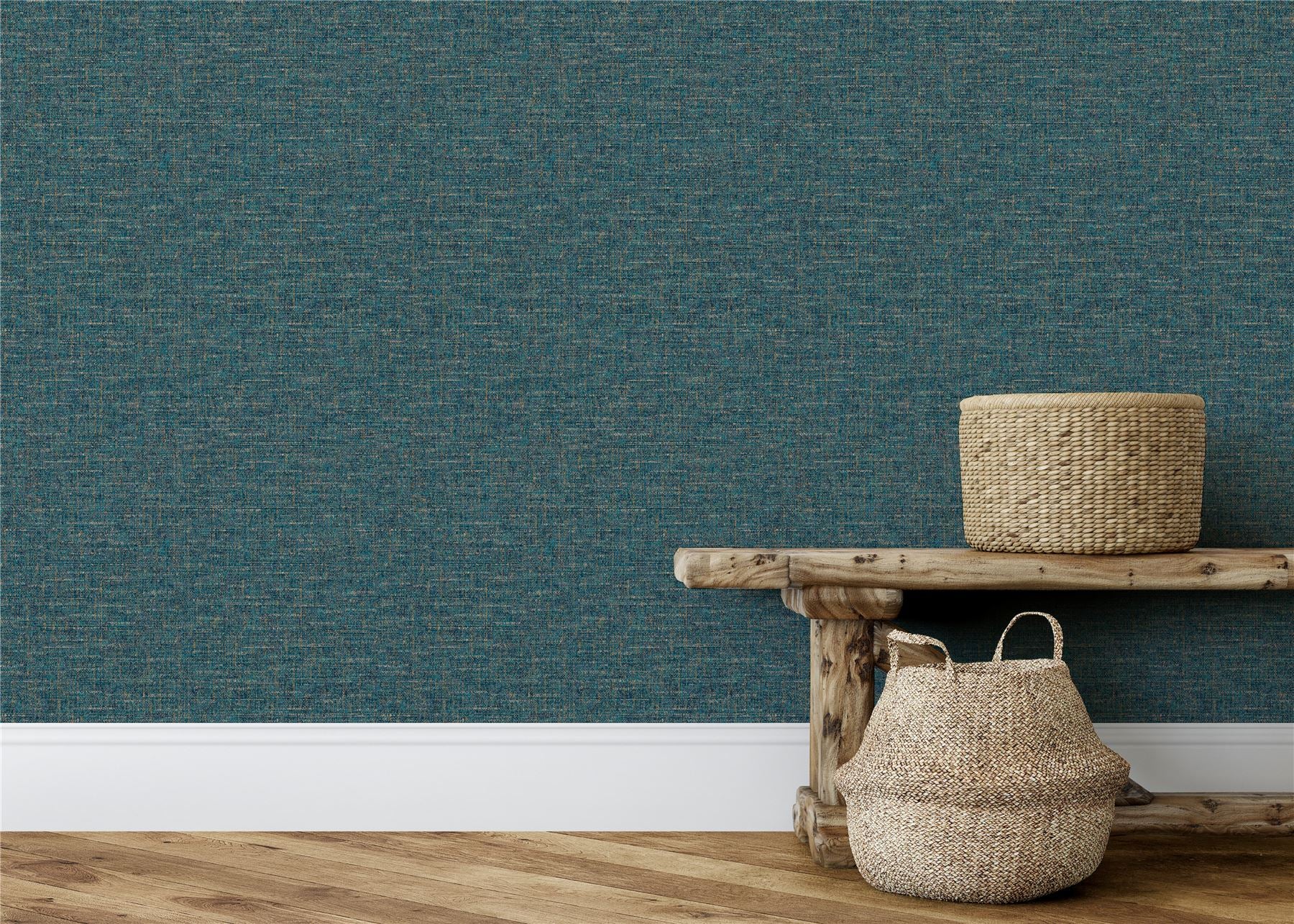 Artisan Weave Navy Wallpaper