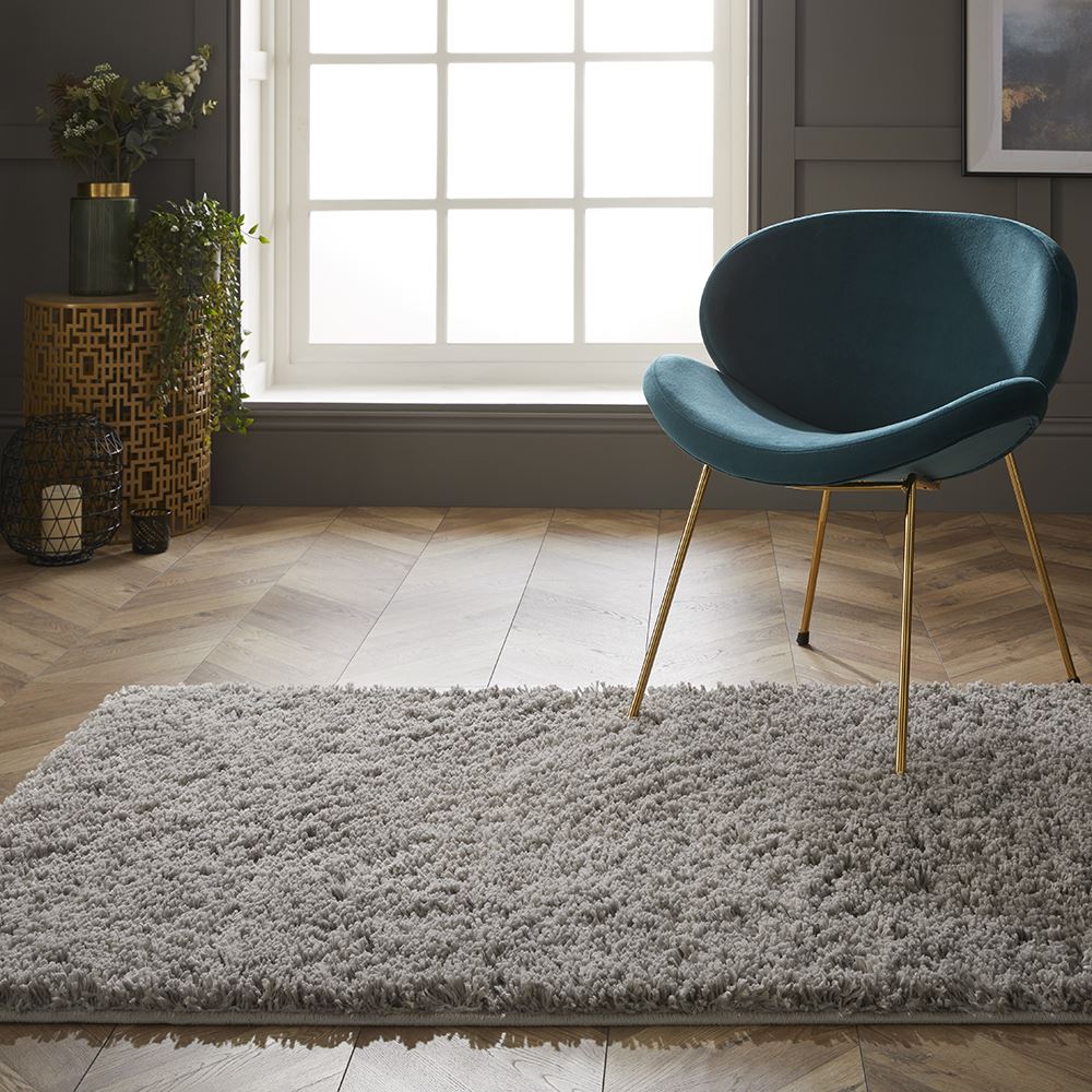 Larissa Shaggy Ghost Grey Rug