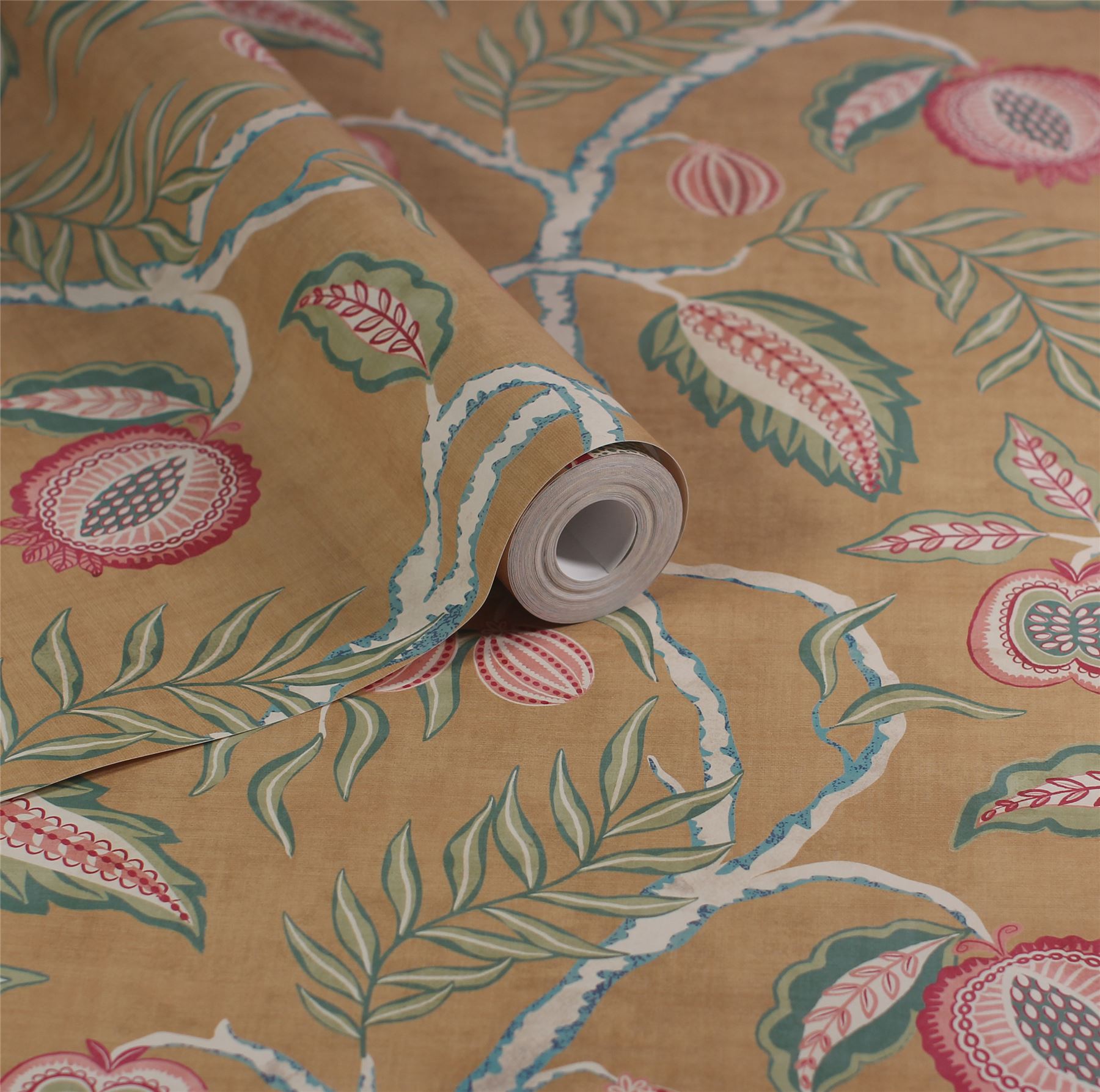 Fruits of Paradise Ochre Wallpaper