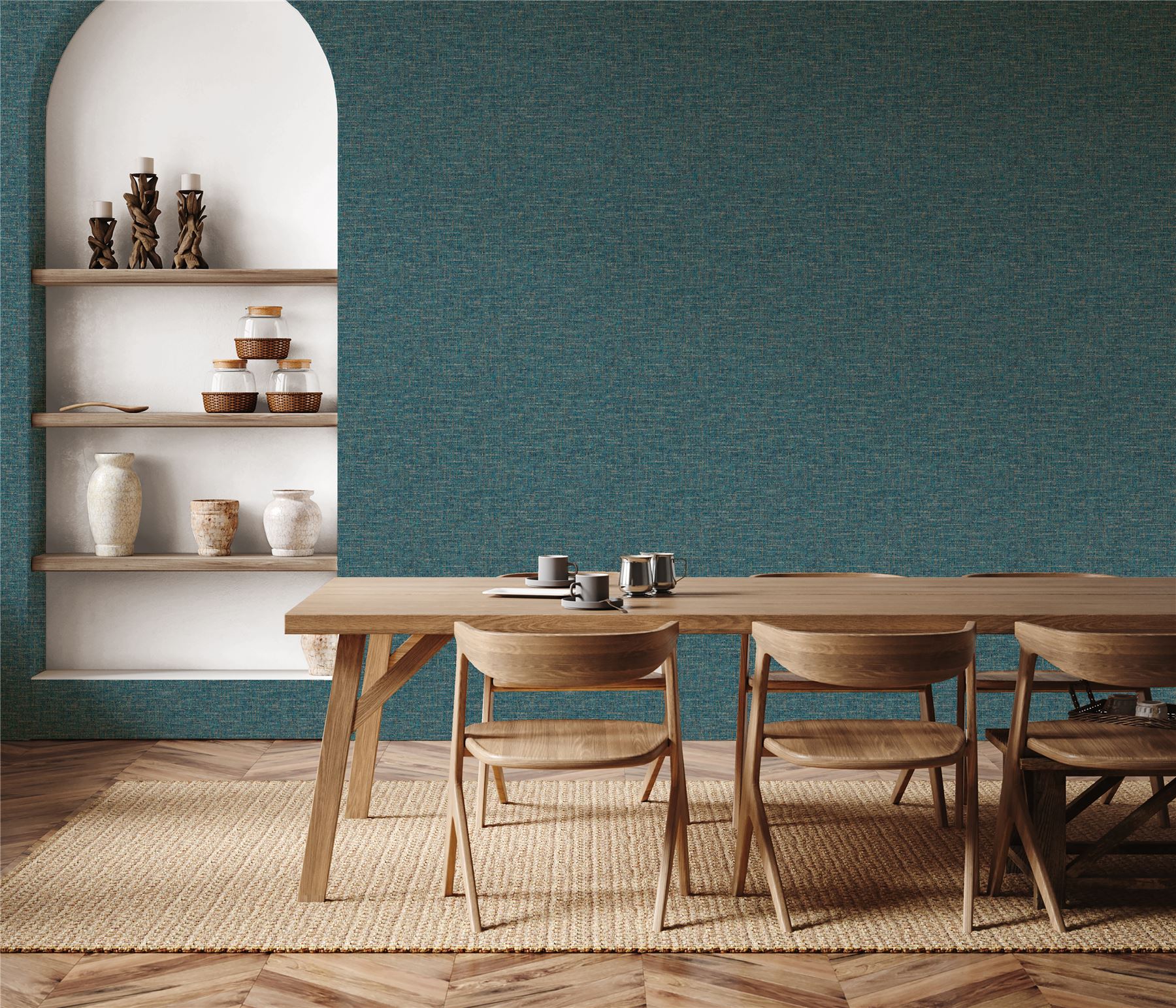 Artisan Weave Navy Wallpaper