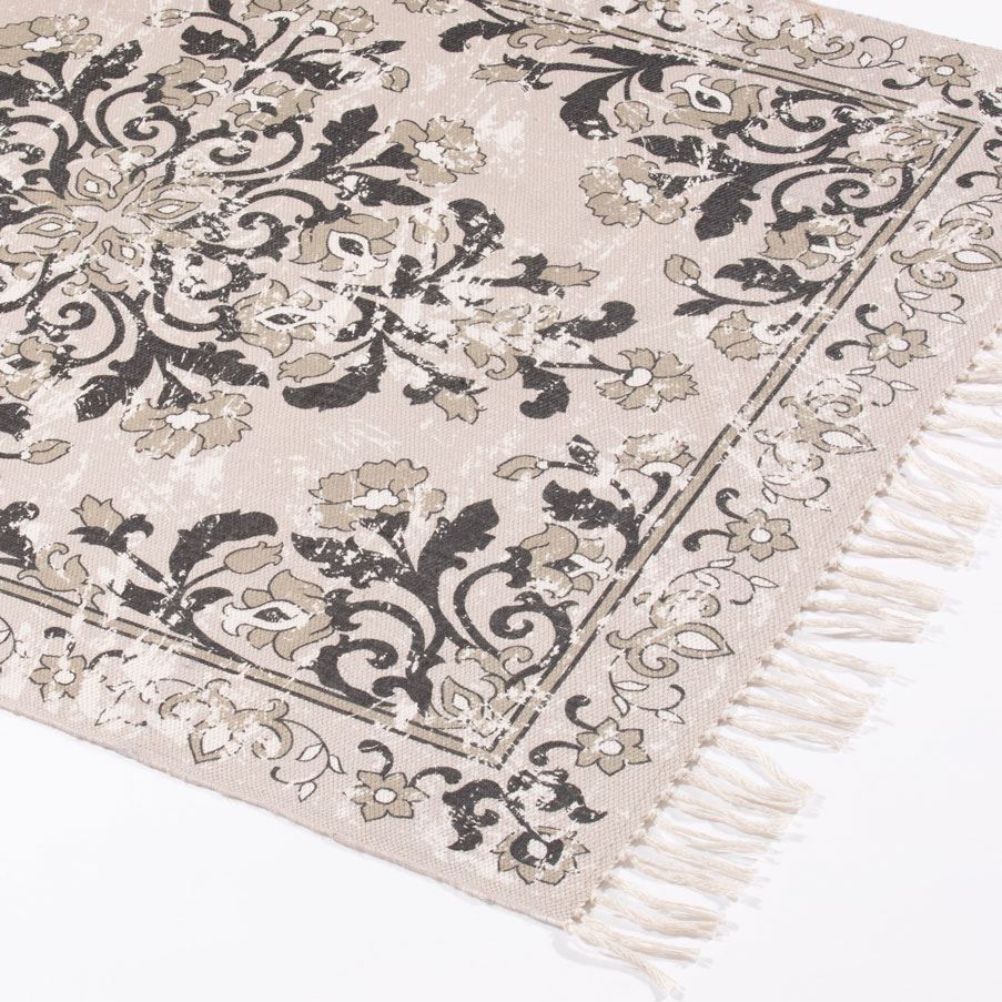 Kew Antique Grey Rug with Tassel